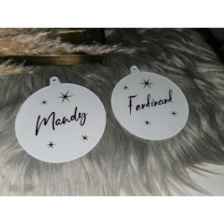 Weihnachtsanhänger personalisiert, Name, Anhänger Acryl, Weihnachtssch