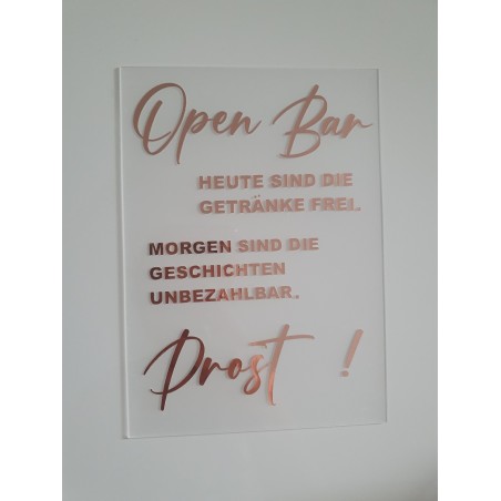 Open Bar transparent ca. 18 x 13 cm