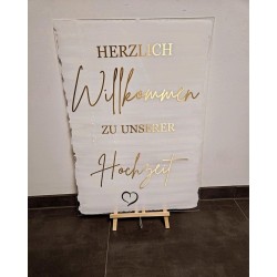 Willkommensschild Hochzeitsschild Acyrlschild 50 x 70