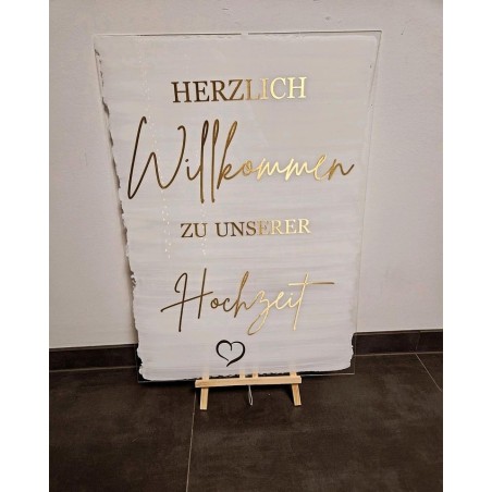 Willkommensschild Hochzeit 50 x 70