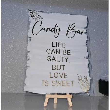 Acrylschild Hochzeit Candybar 20 x 25 cm