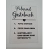 Acrylschild Polaroid Gästebuch transparent 18 x 13 cm